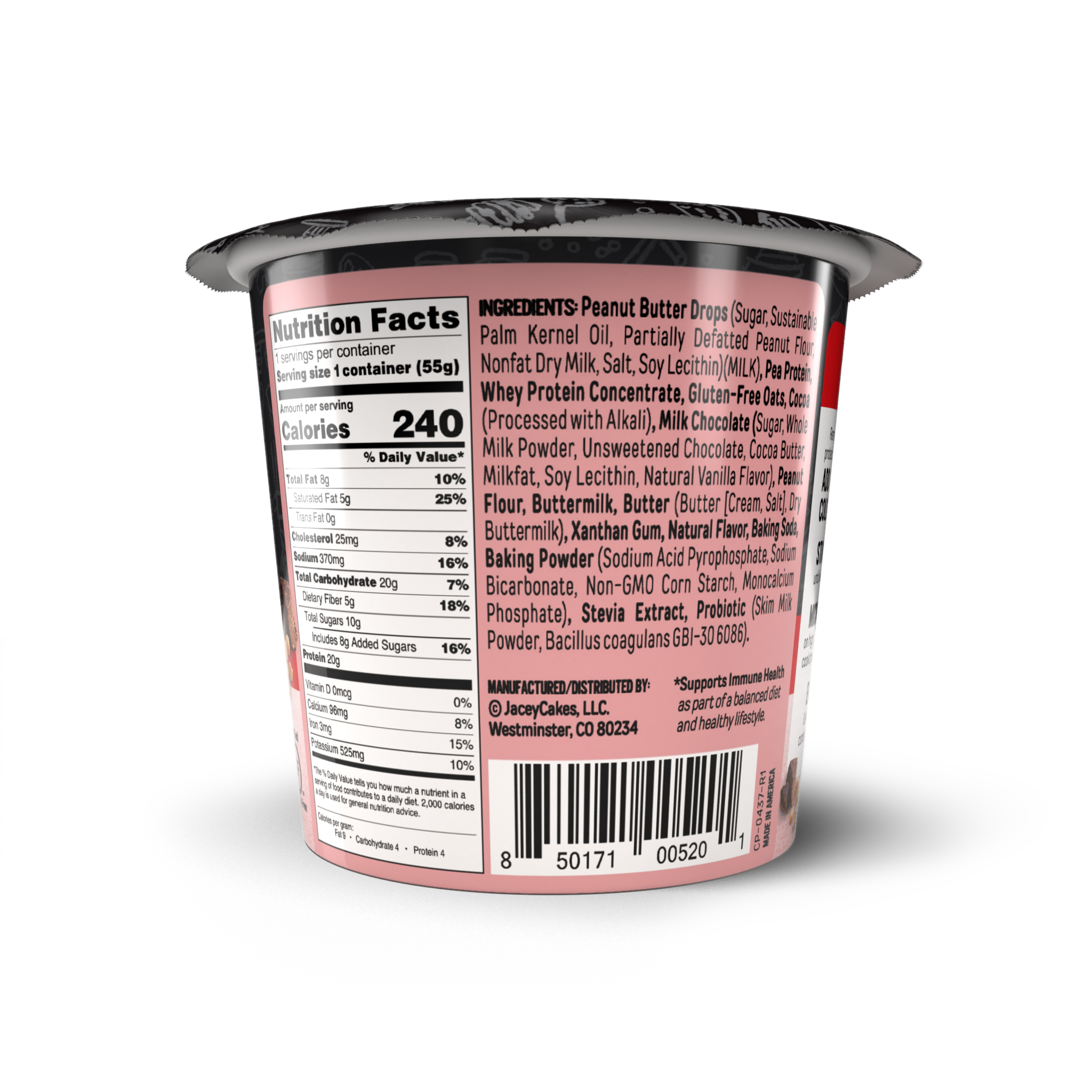 FlapJacked - Mighty Muffin with Probiotics Chocolate Peanut Butter